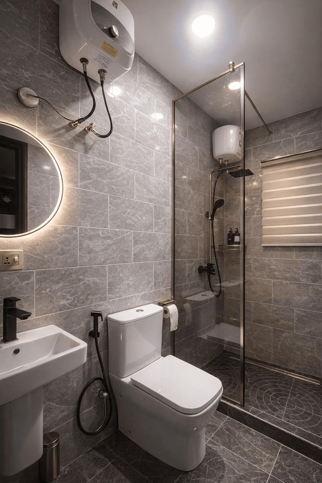 Ojel Homes bathroom with full fittings
